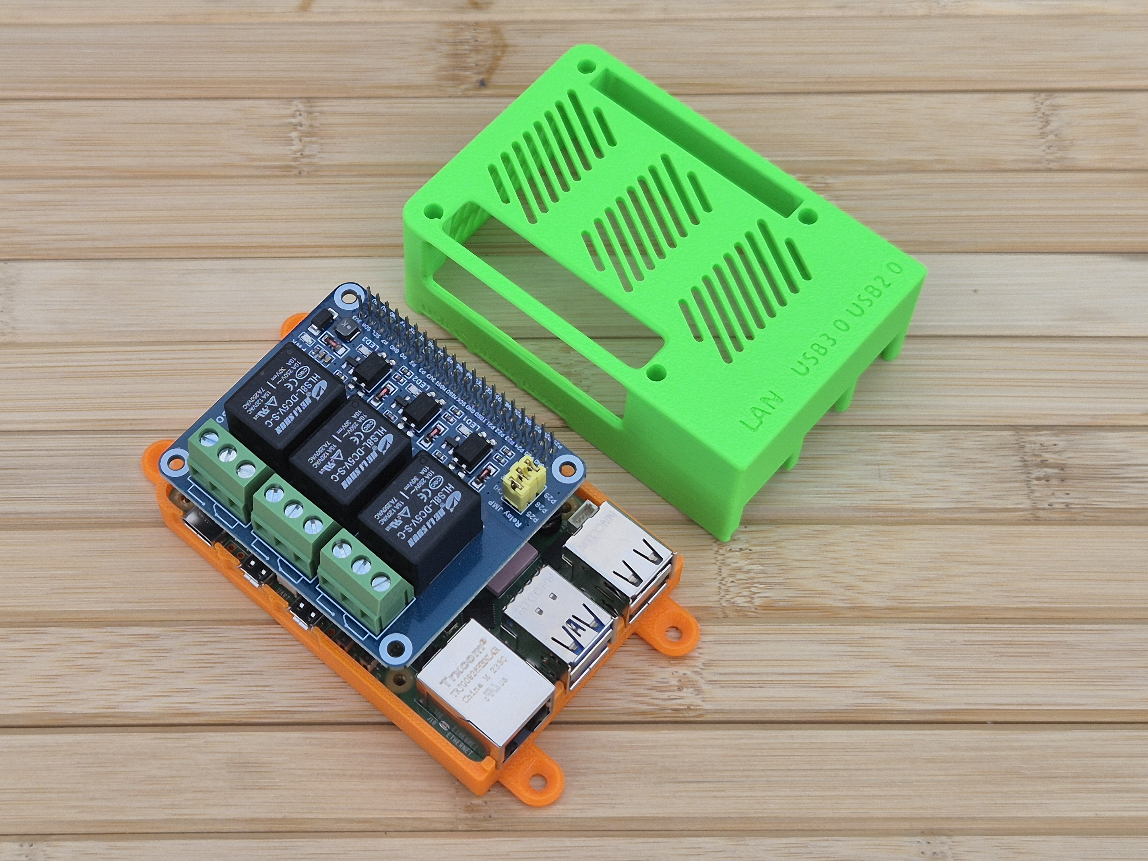 Raspberry Pi 5 - Waveshare 3x Relais HAT Housing by Nerdiy.de — miniatura 2
