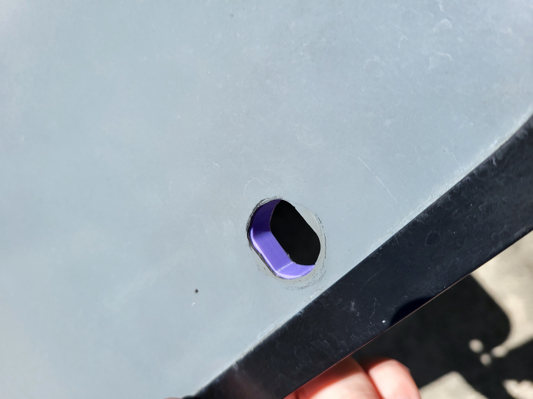 RV baggage door latch spacer