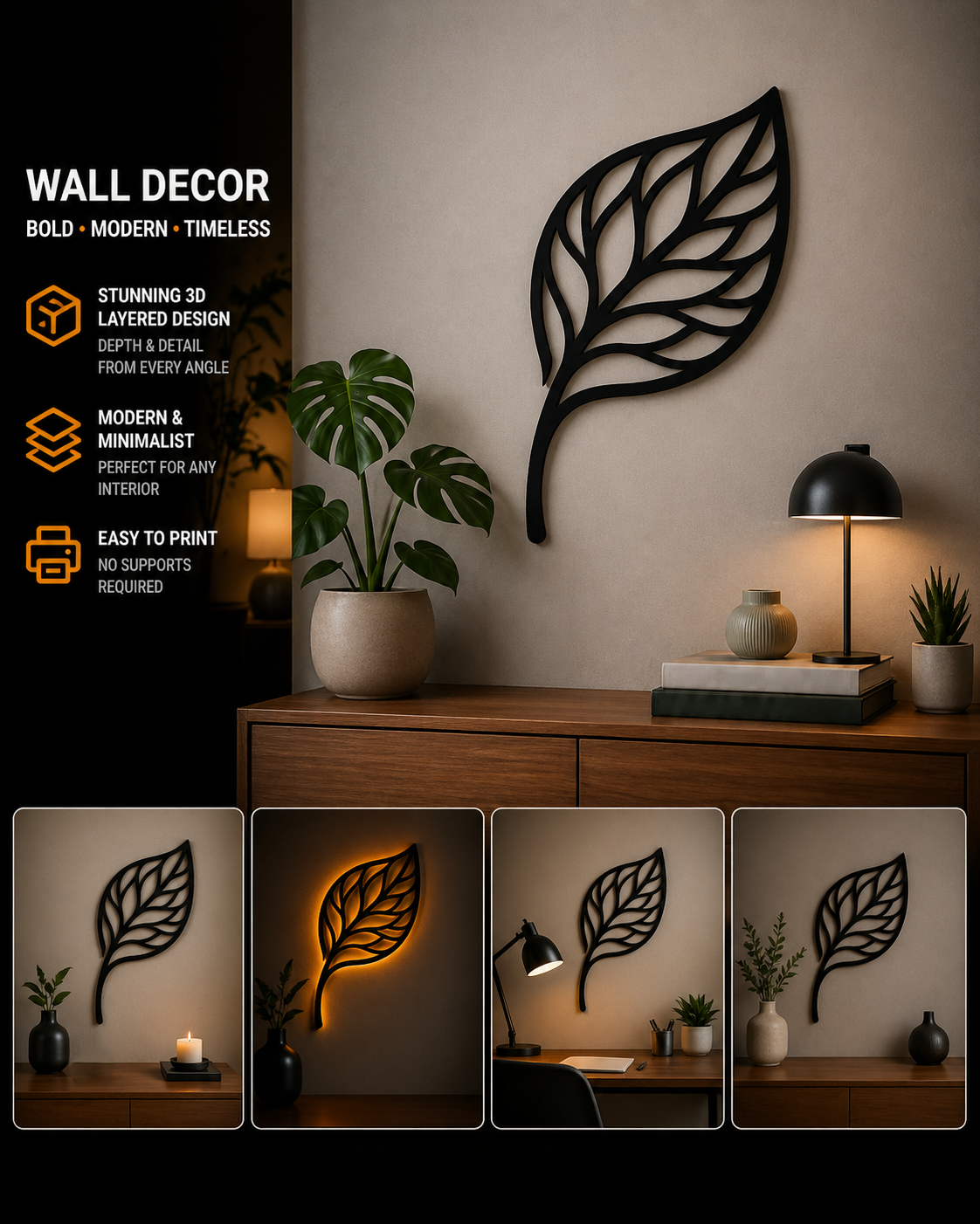 Leaf wall decoration