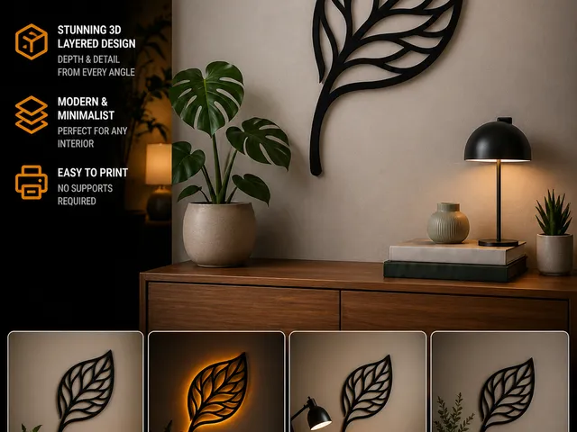 Leaf wall decoration