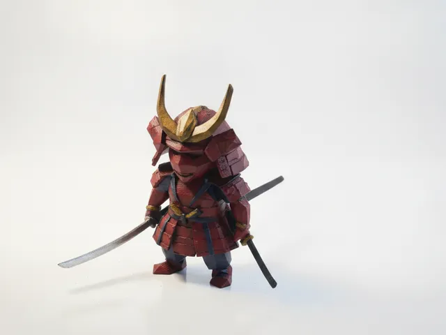 Geometric Samurai Warrior Figurine Fantasy 3D Printable