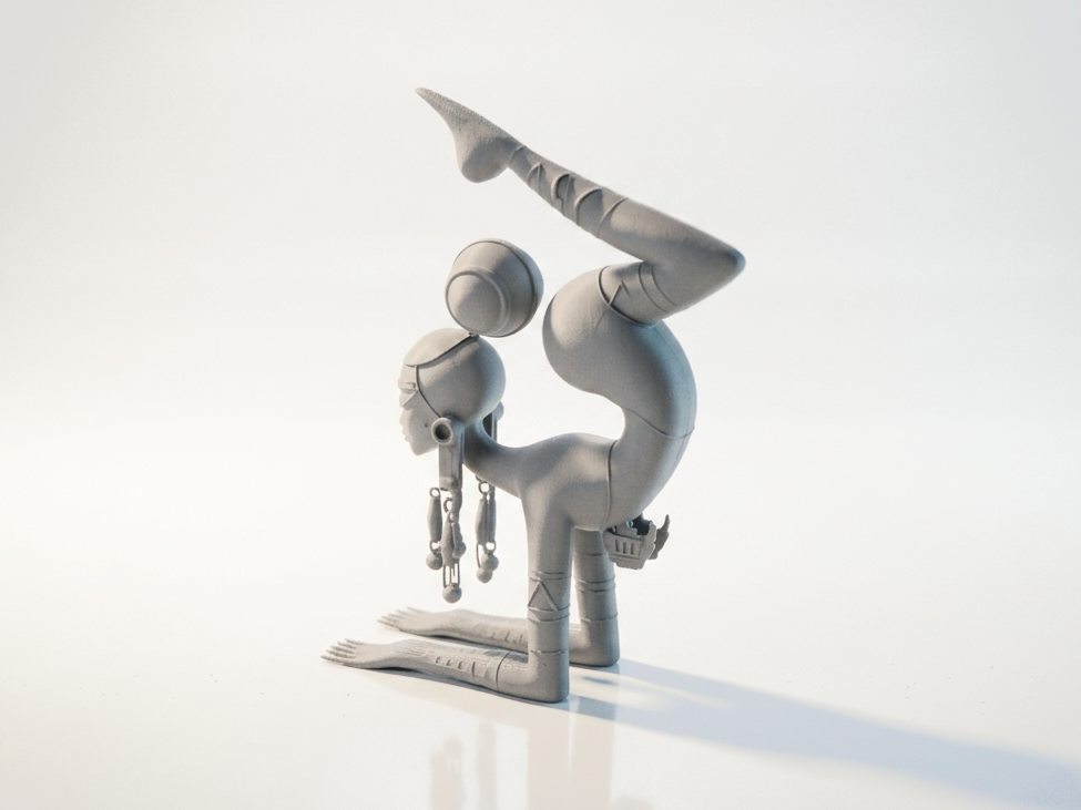 Flexible Woman Yoga Pose Figurine 3D Printable