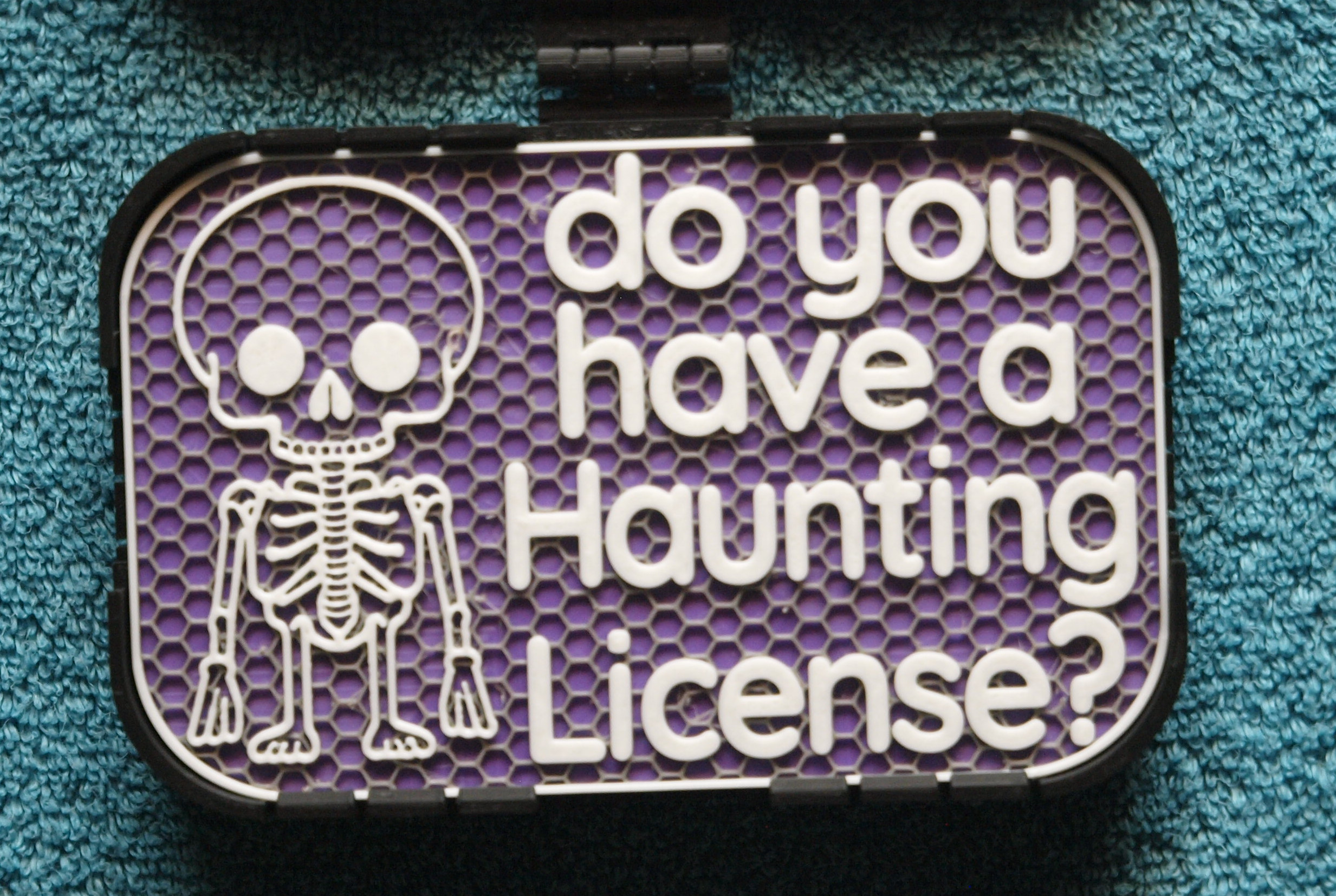 Haunting License sign