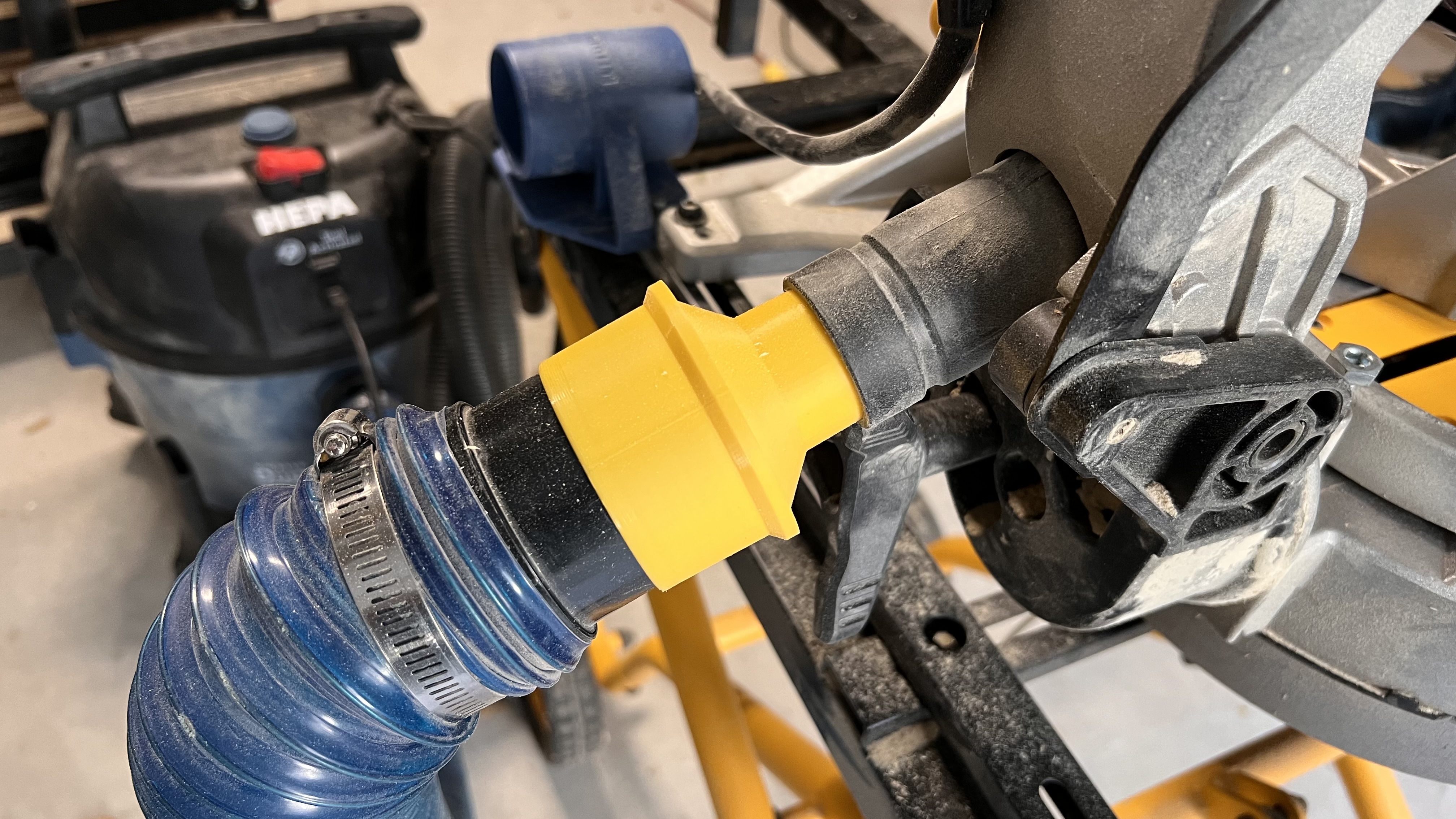 Dust Port Adapter for DeWalt DWS713 Miter Saw 3D model