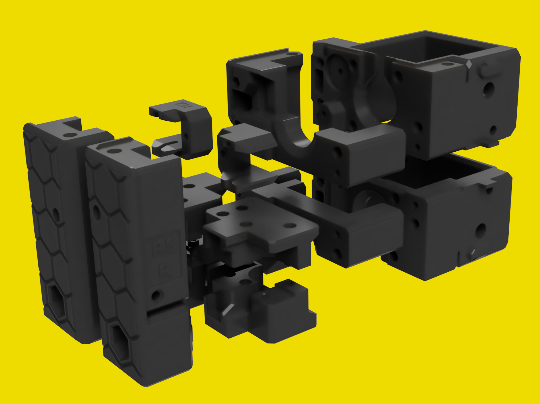 Prusa XL modified CoreXY parts for new O-rings or Washers with smaller Pulley holes