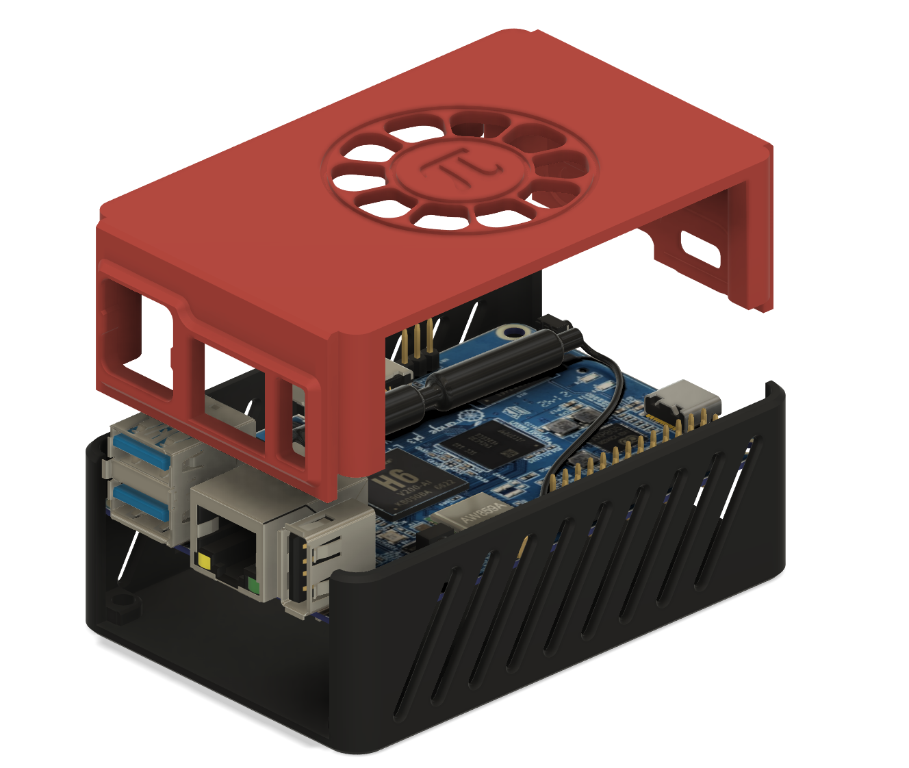 Orange Pi 3 LTS case - simpler top piece and tolerance adjustments