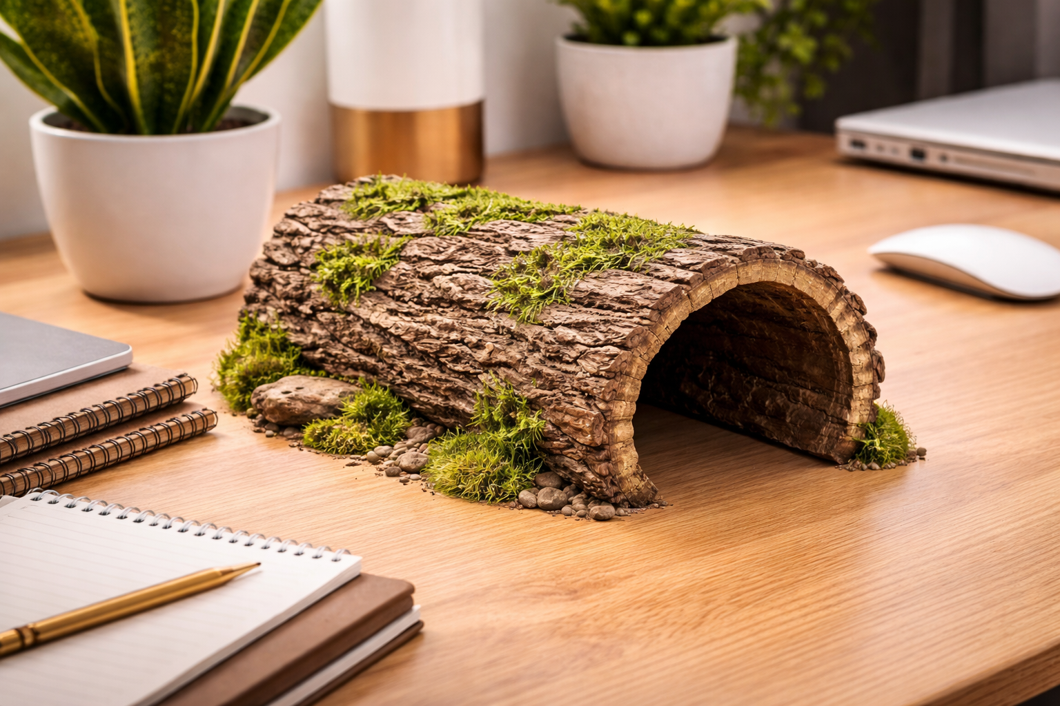 Reptile Log Hide & Basking Tunnel