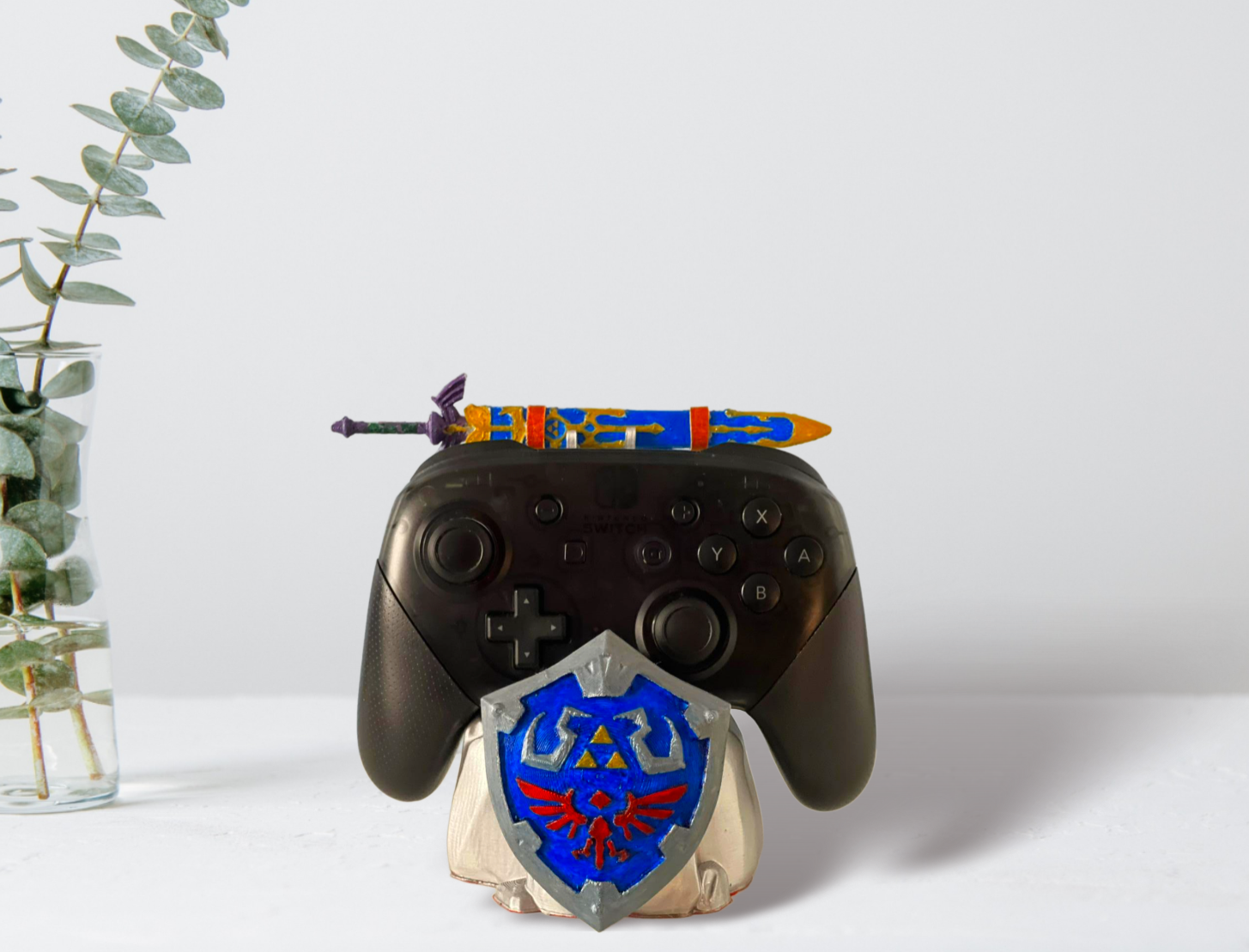 Zelda Controller Stand - Master sword and Hylian shield