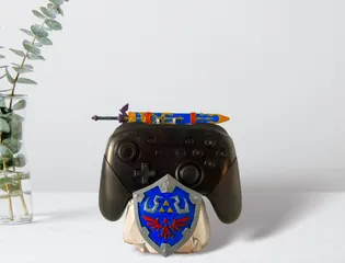 Zelda Controller Stand - Master sword and Hylian shield