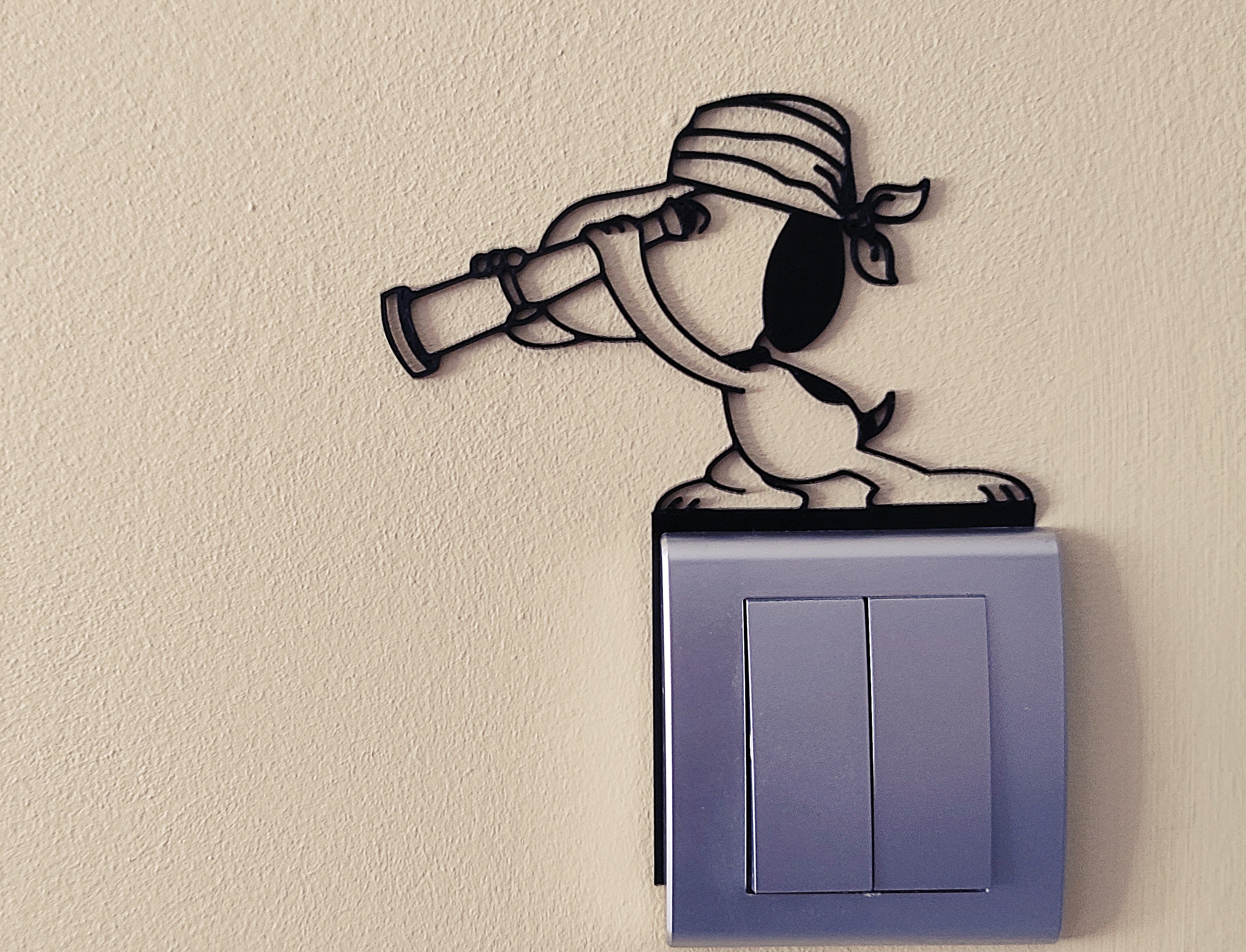 Snoopy Light Switch / Outlet Decoration - 3D Printable Model 17