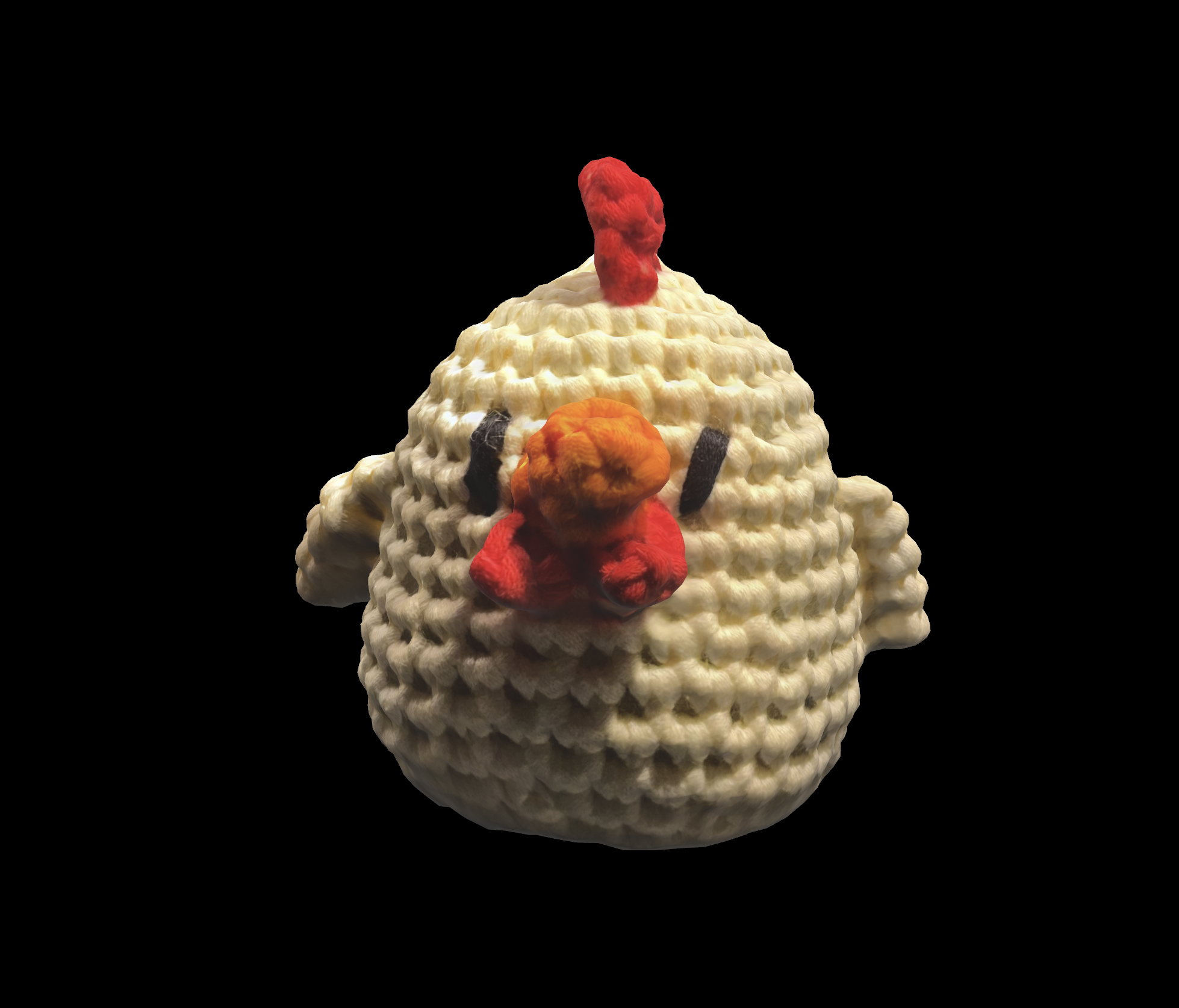 Crochet Chicken low-quality LiDAR 3d scan