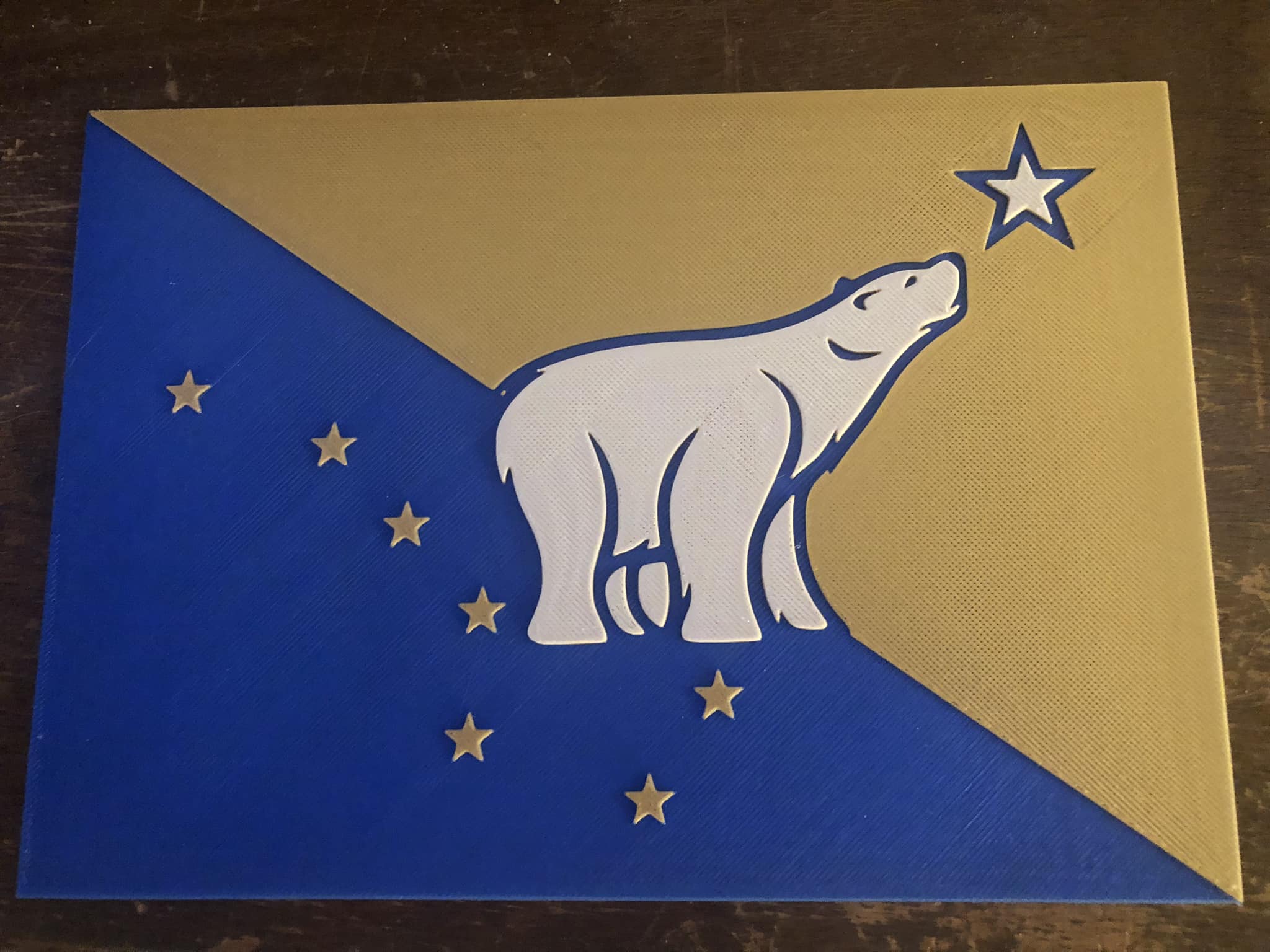 Alaska Flag Variant with Bear (Hueuforge)