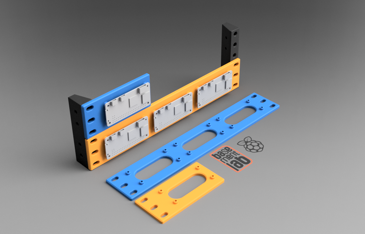 Raspberry Pi Zero 10" Rack Mount Bracket Panel - Staffa installazione Pi Zero rack da 10"