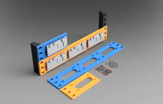Raspberry Pi Zero 10" Rack Mount Bracket Panel - Staffa installazione Pi Zero rack da 10"