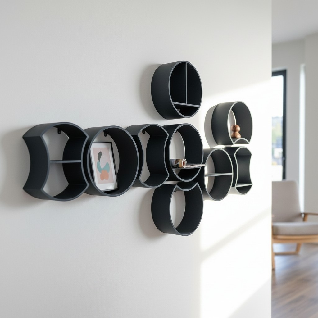 Miniatura 3 do modelo 3D Modular round shelf system