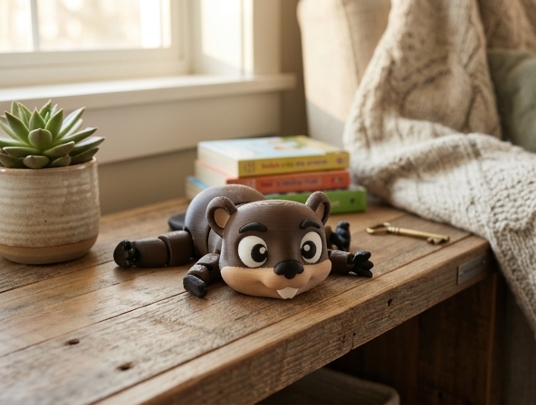 Hoppers Inspired Beaver Flexi Figurine