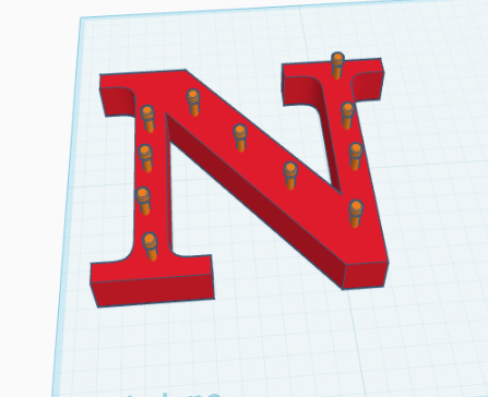 Keychain Holder: Letter N