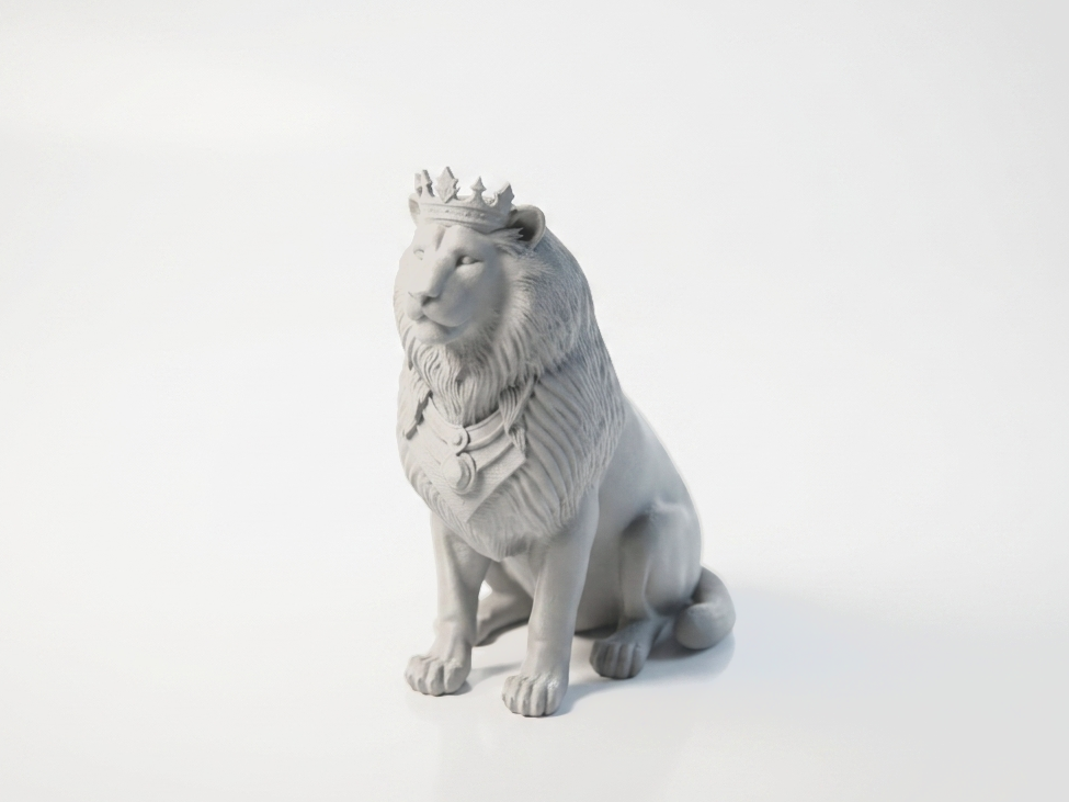 Lion King Crowned Statue Animals 3D Printable