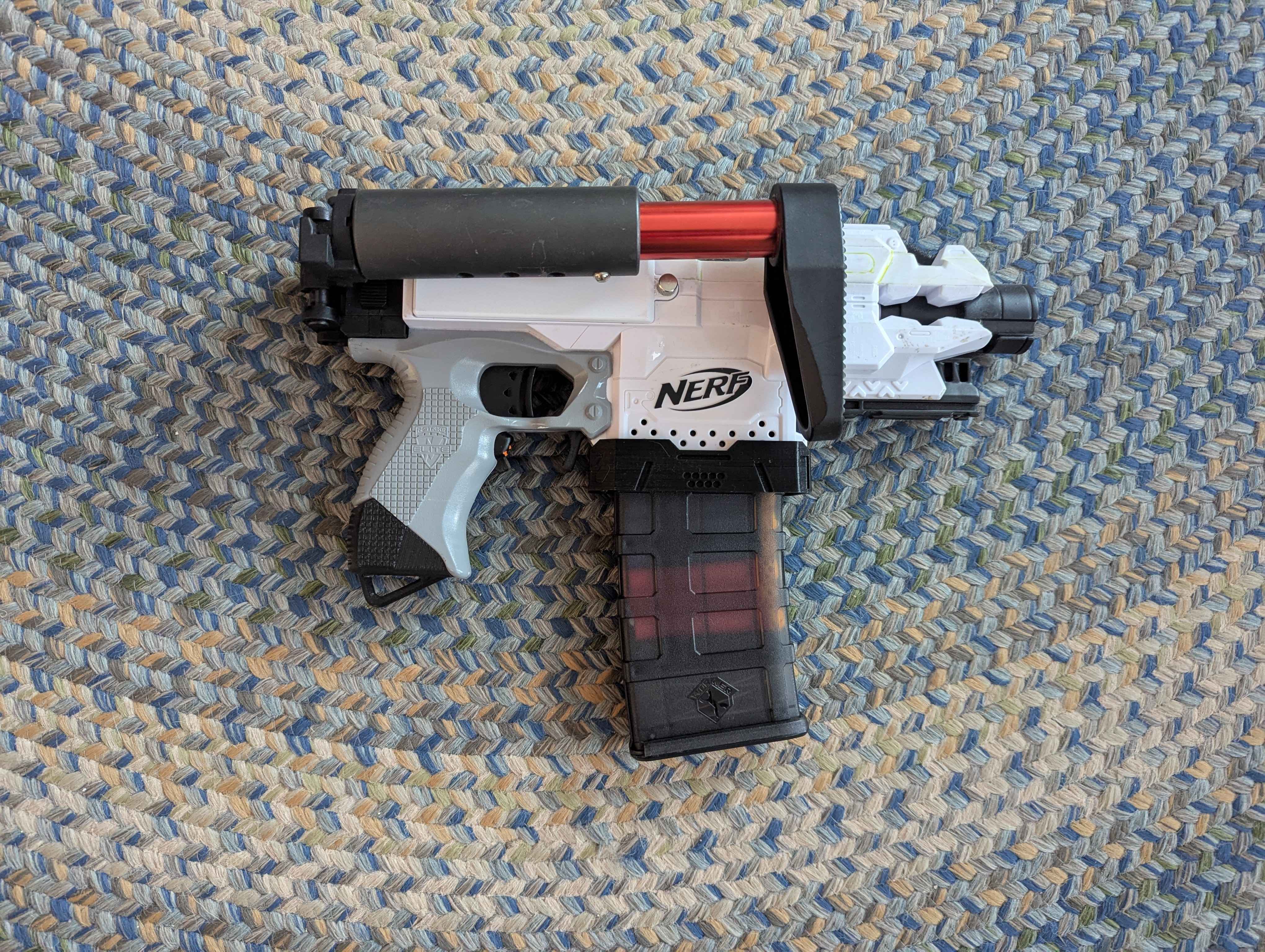 Nerf Stryfe low profile extended battery door (for Worker collapsible L-shaped folding stock)