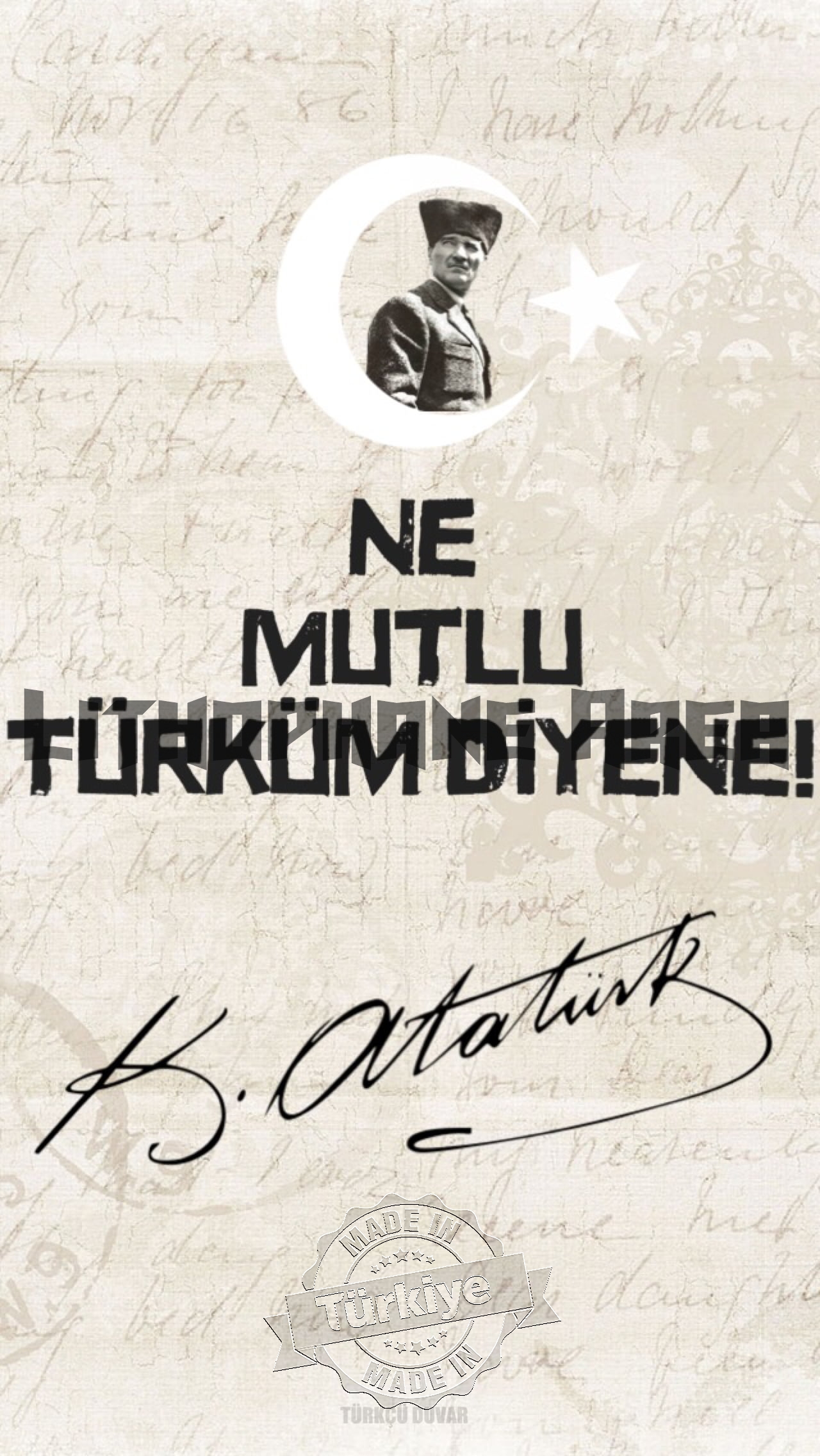 Mustafa Kemal Atatürk Lithophane