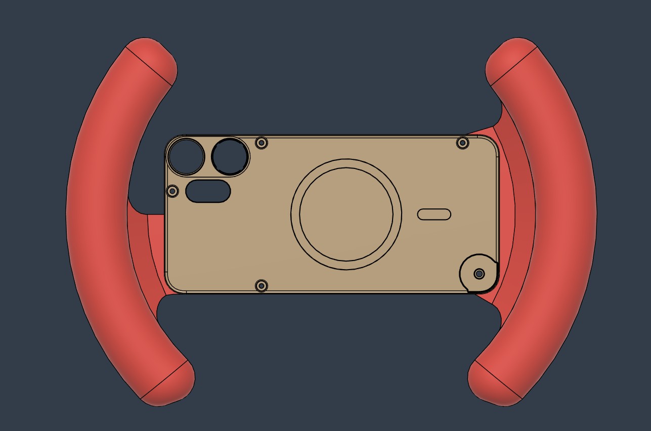 CMF Phone 2 Pro | Steering Wheel for Sim Racing 3D model thumbnail