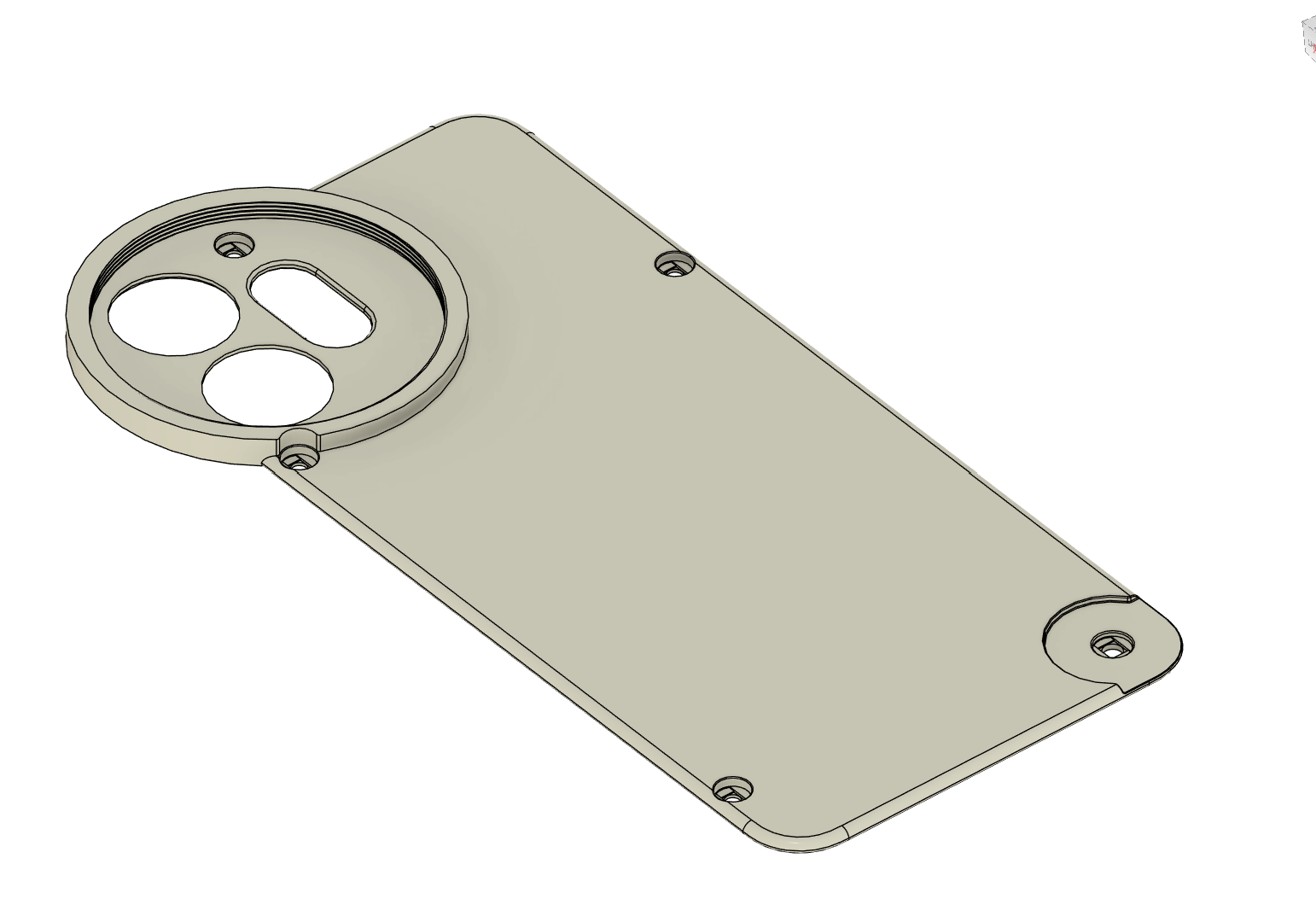 CMF Phone 2 Pro 52mm lens filter mount 3D model thumbnail