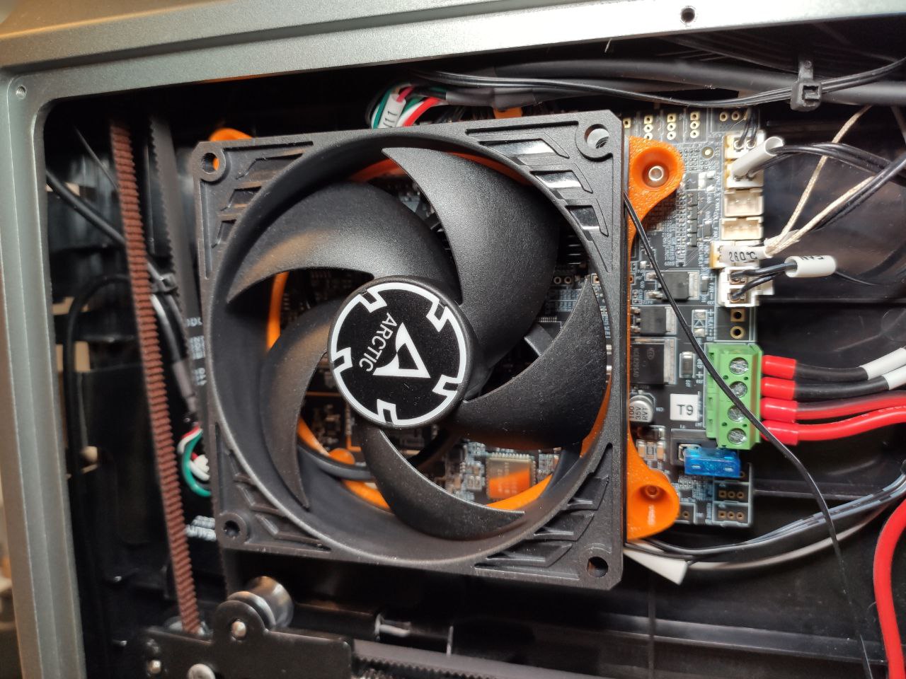 Creality K1С motherboard cooling system upgrade and remove "Error: 502 Motherboard Fan Exception"
