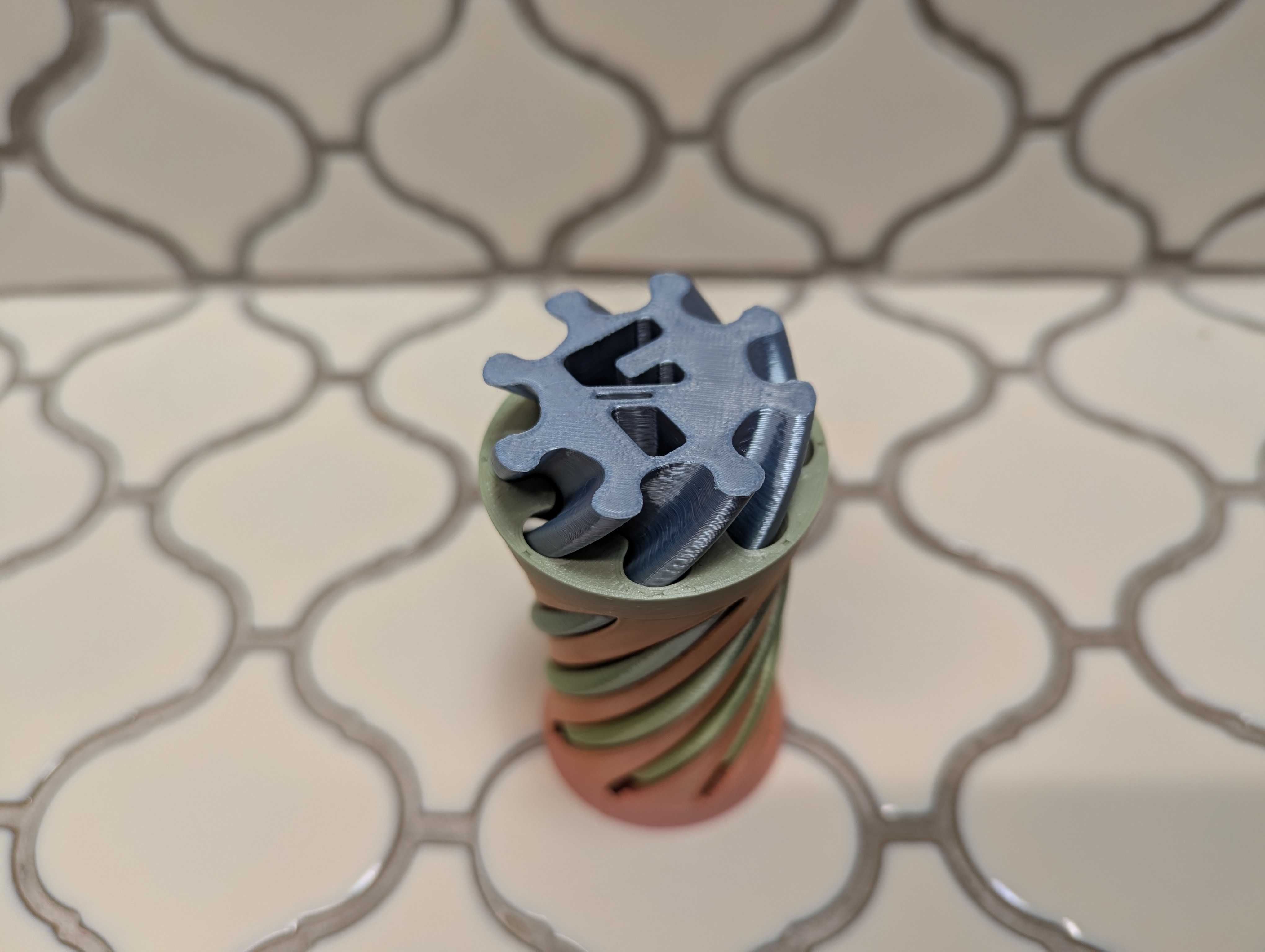 Letter F Spiral Vortex Fidget