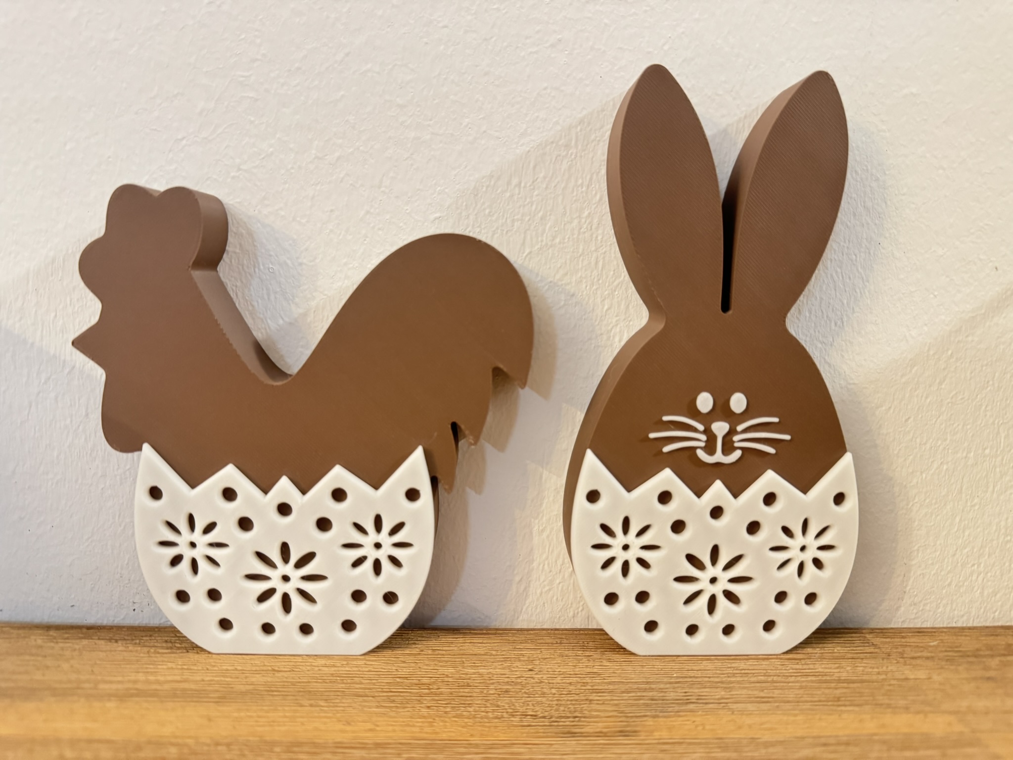 Deco Easteregg Chicken and Rabbit