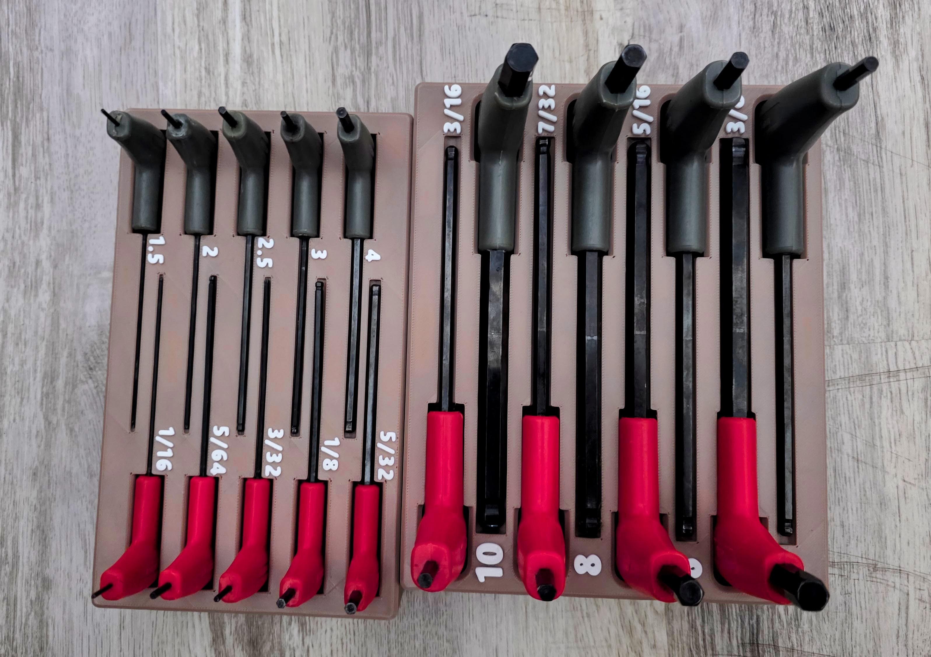 Gridfinity Pittsburgh 18pc Offset T-Handle Hex Key Holders