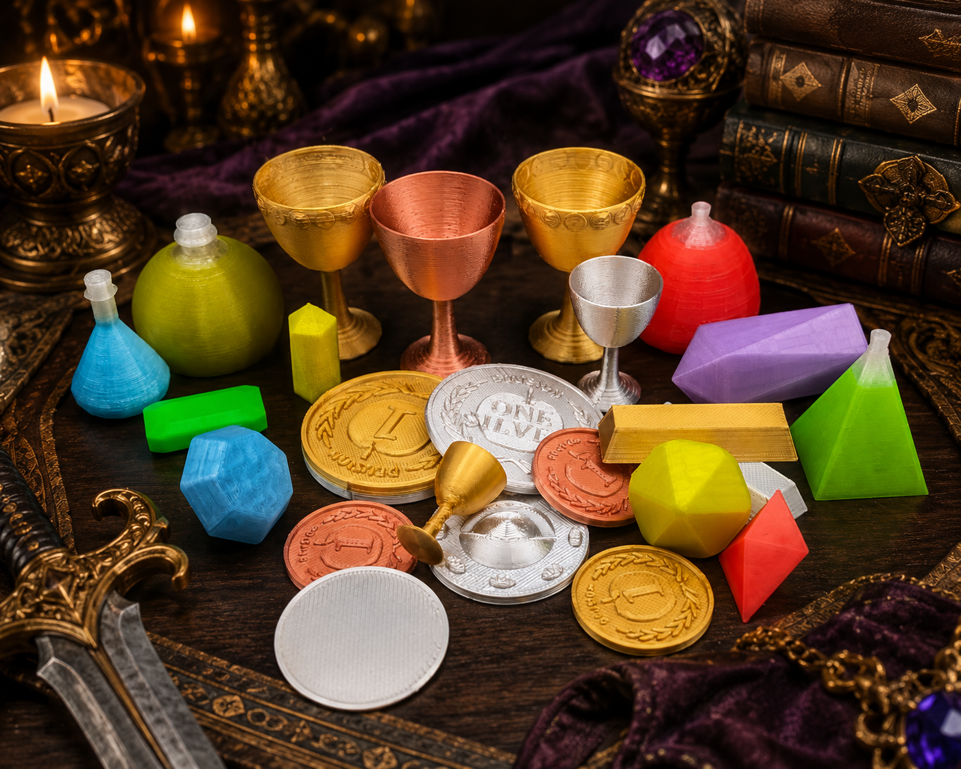 Treasures, Gemstones, and Potions! - Fantasy Treasure Collection