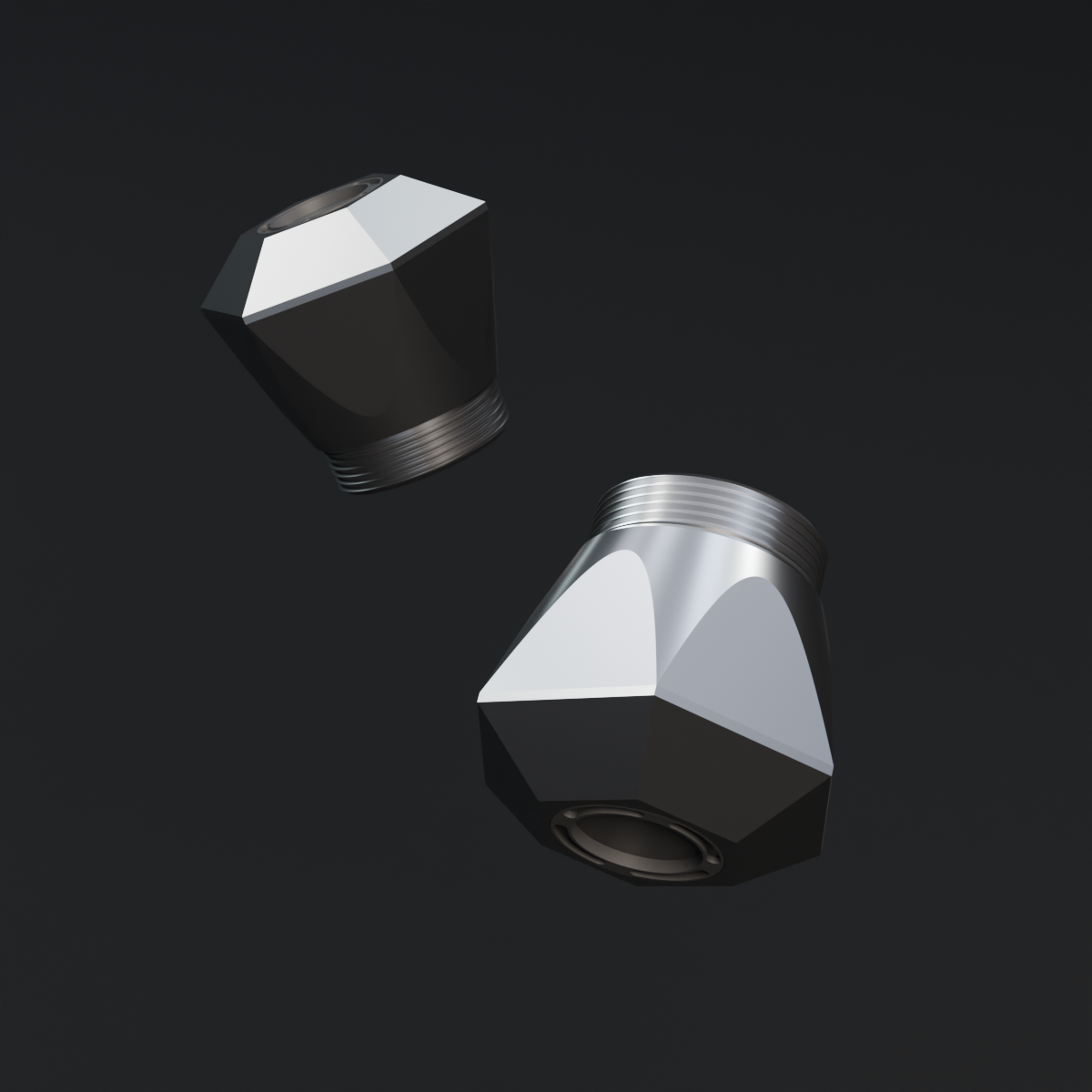 Custom lightsaber pummel 3D model