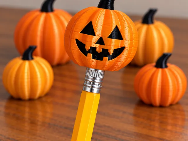 Jack-O-Lantern Pencil Topper