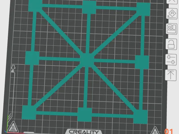 Druckbett Level Test 200x200x0,5mm