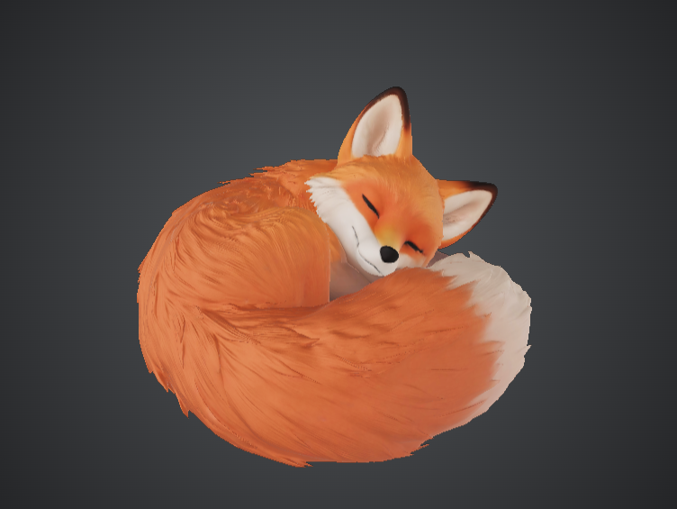 Sleeping Fox Figurine – Curled Woodland Animal