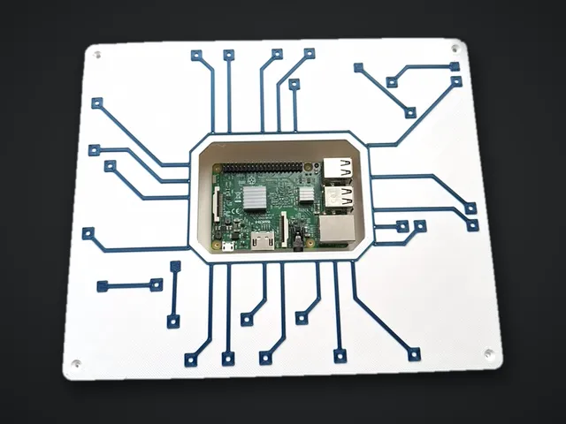Raspberry Pi Wall Display for IKEA SKÅDIS – PCB Trace Faceplate + 5 more patterns