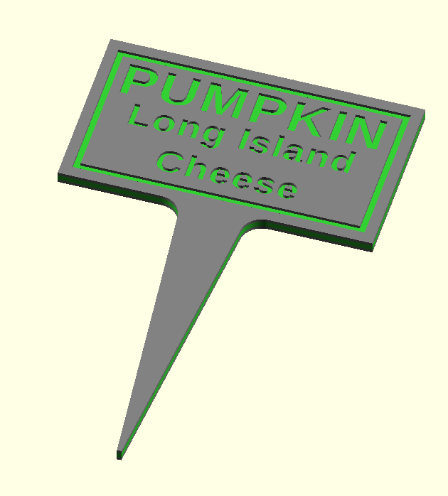 Parameteric Garden Label Stake Double-Sided Recessed