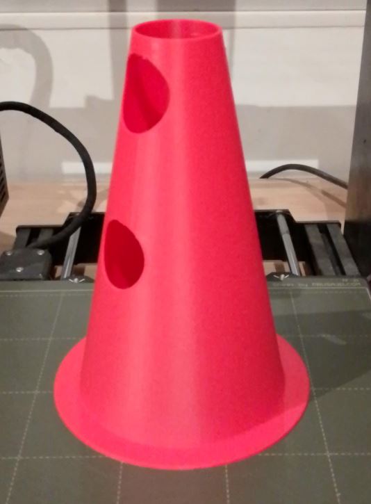 cone with holes for canine rehabilitation