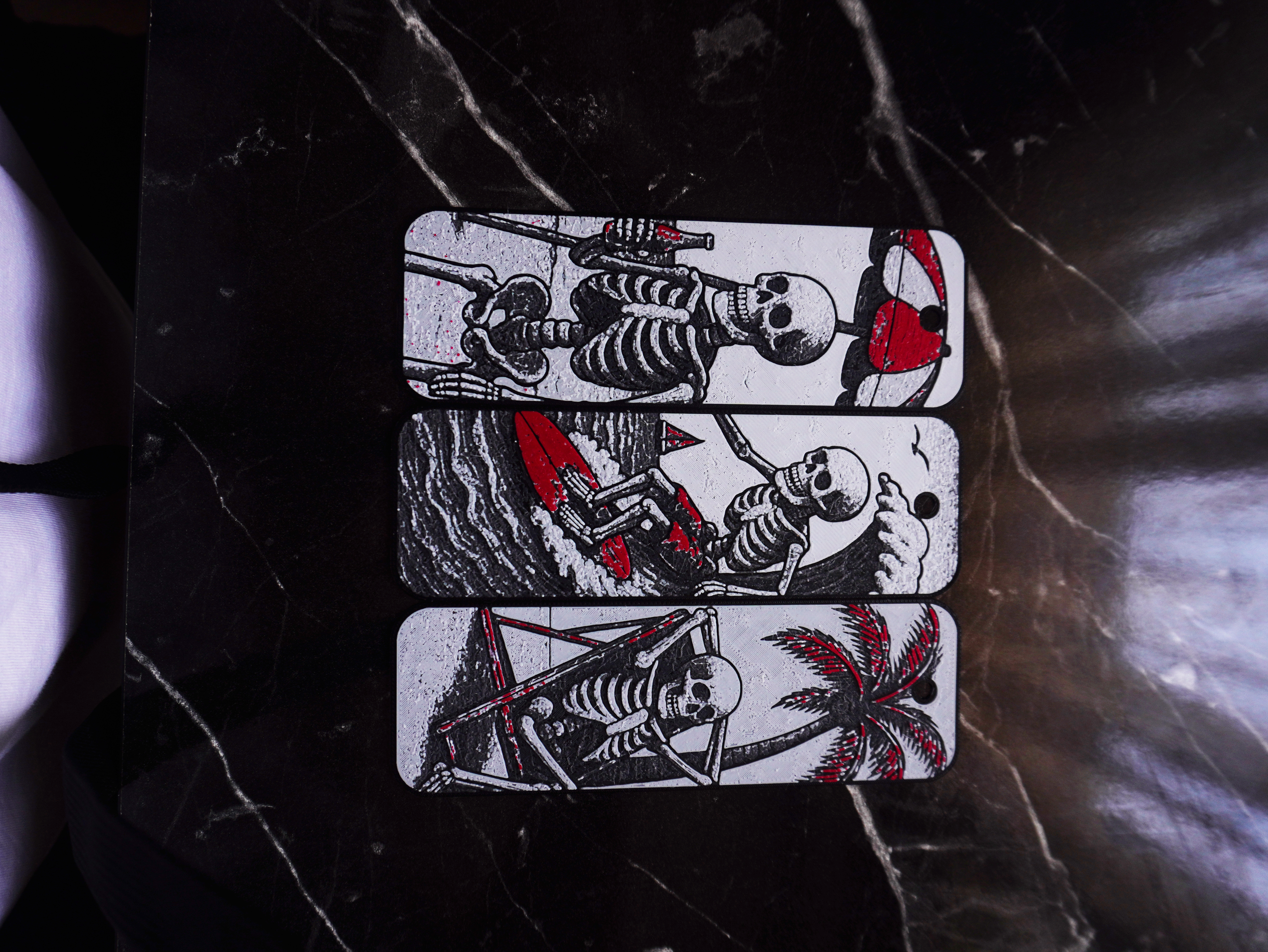 Summer Skeleton Bookmarks – 3 Piece Set