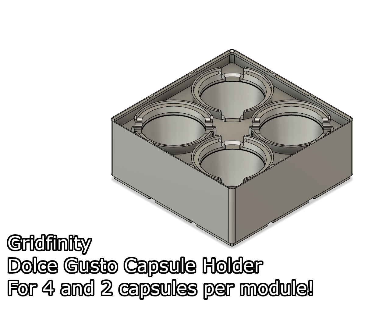 Gridfinity Dolce Gusto Coffee Capsule Holder