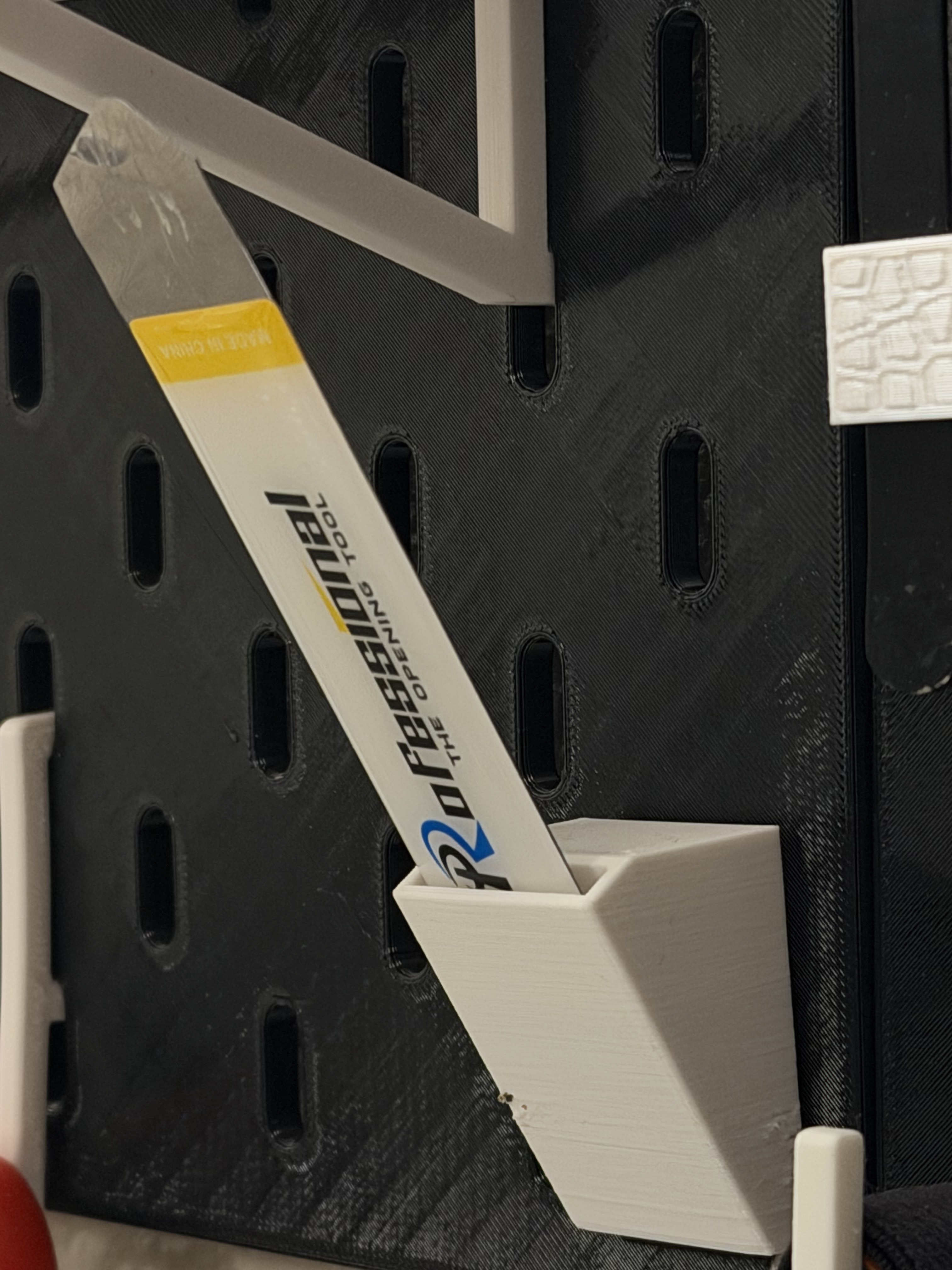 Pry Tool Holder – Pegboard Mount 3D model