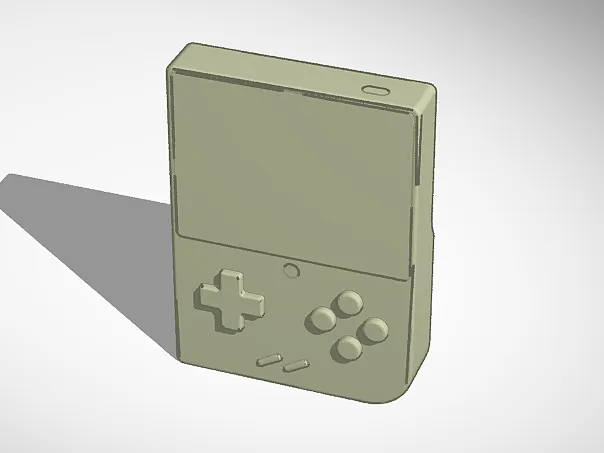 Miyoo Mini Plus CAD model with improved rear buttons