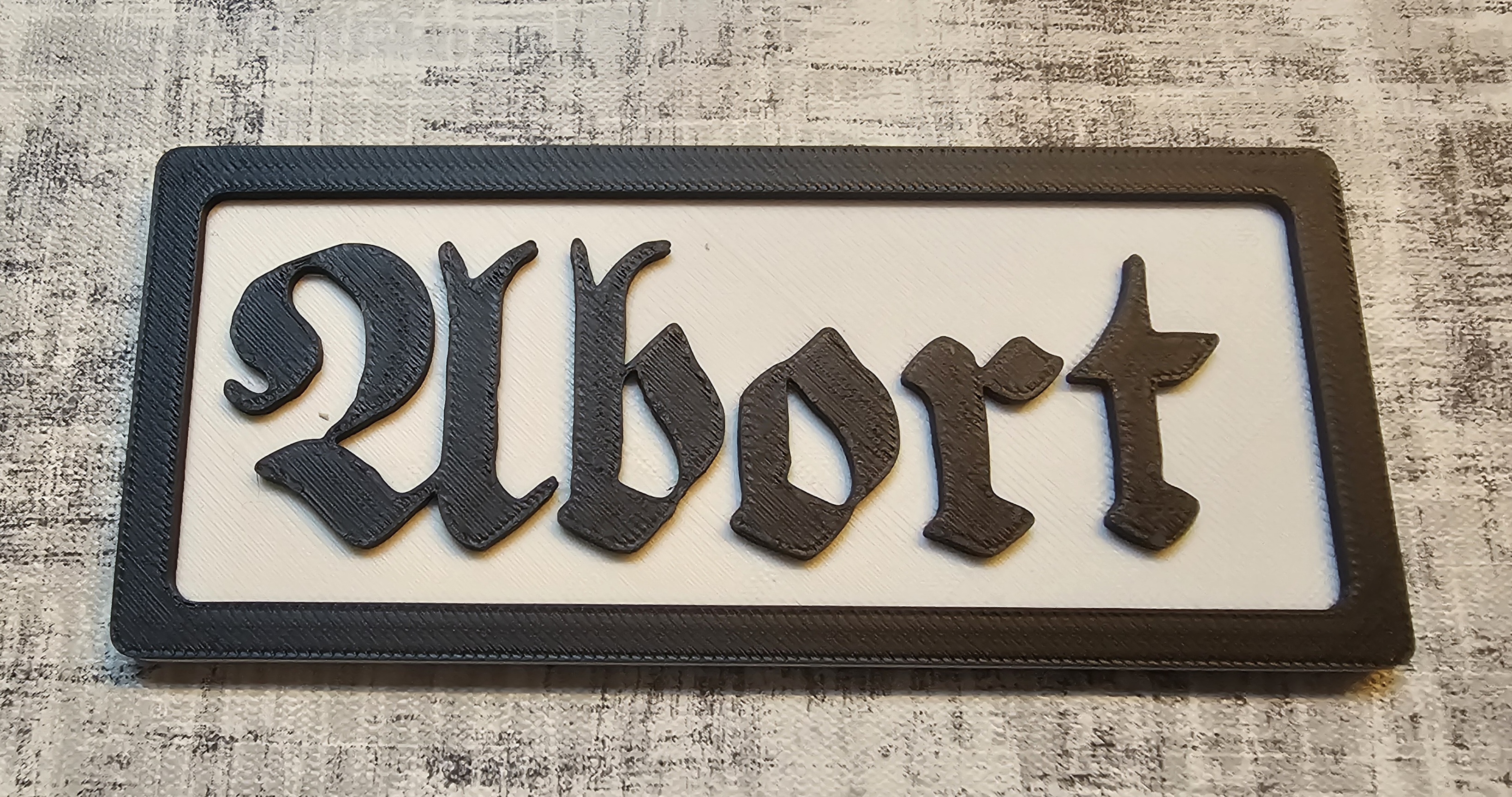 Türschild Abort