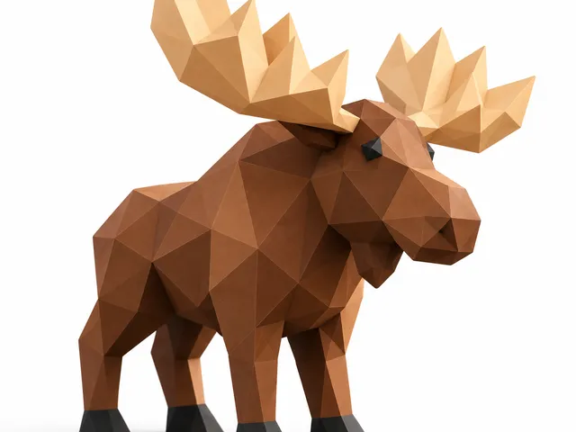 Low Poly Moose – Geometric Minimal Animal | Abstract Minimal Animals Set 3
