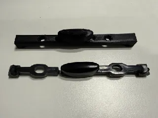 Suitcase handle button