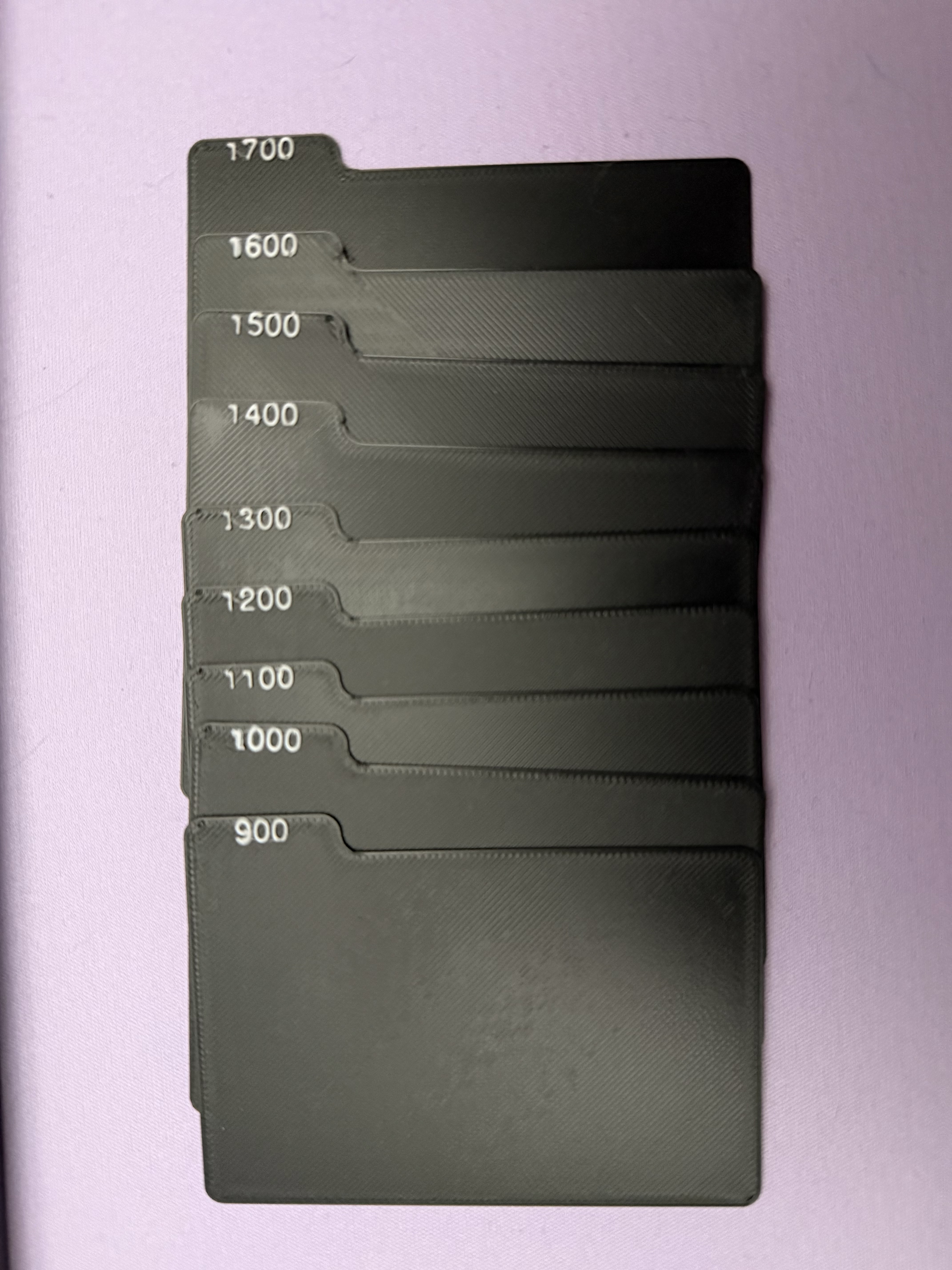 Vantage card dividers