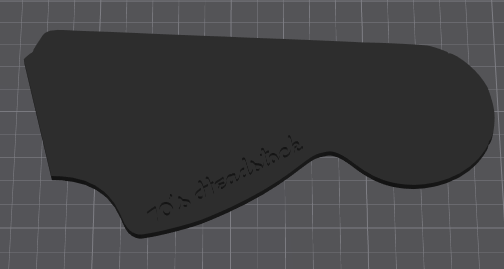 Fender-style big headstock drawing template 3D model