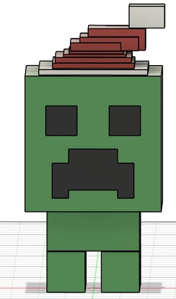 Creeper navideño Low poly