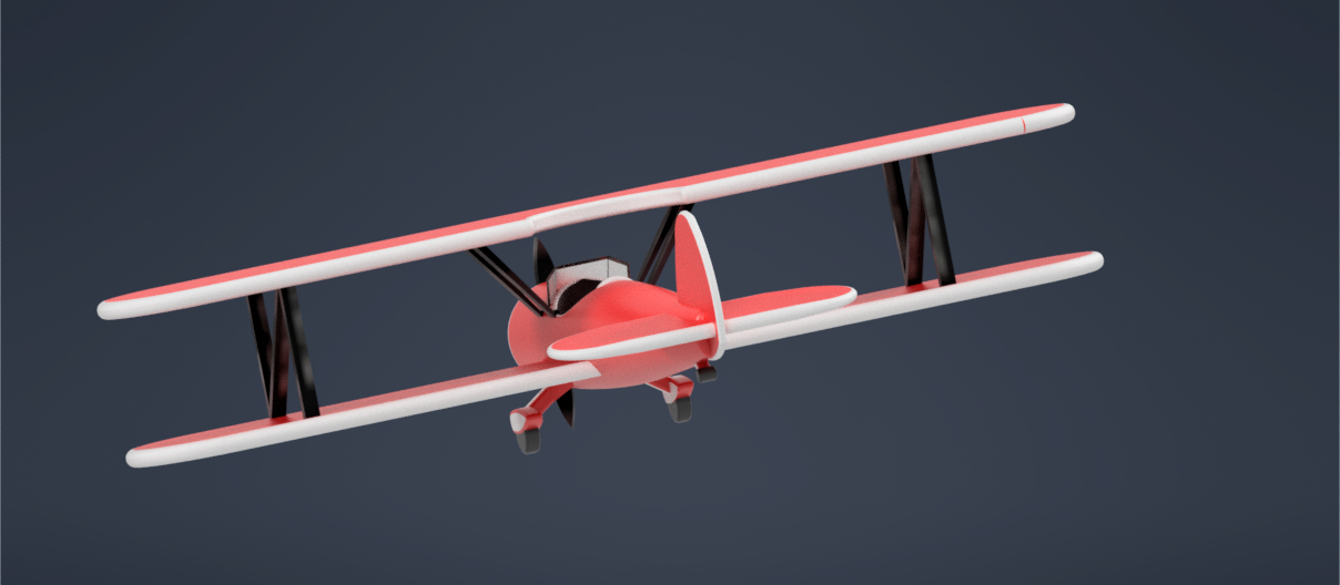 Red biplane model kit — miniatura 5