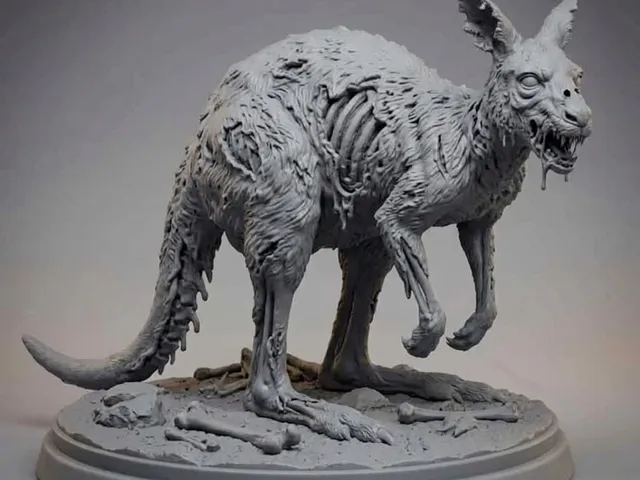 Zombie Kangaroo Statue